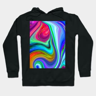 Vibrant Agate Slice Abstract Pattern Hoodie